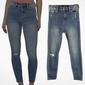 Liverpool Jeans The High Rise‎ Ankle Frayed Hem Distressed Women's 6/28 Skinny